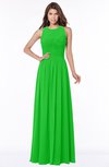 ColsBM Ayla Classic Green Elegant Zip up Chiffon Floor Length Pick up Bridesmaid Dresses