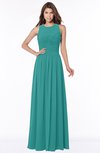 ColsBM Ayla Emerald Green Elegant Zip up Chiffon Floor Length Pick up Bridesmaid Dresses
