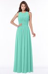 ColsBM Ayla Mint Green Elegant Zip up Chiffon Floor Length Pick up Bridesmaid Dresses