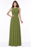 ColsBM Ayla Olive Green Elegant Zip up Chiffon Floor Length Pick up Bridesmaid Dresses