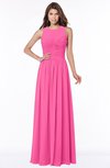 ColsBM Ayla Rose Pink Elegant Zip up Chiffon Floor Length Pick up Bridesmaid Dresses