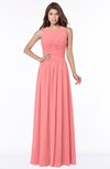 ColsBM Ayla Shell Pink Elegant Zip up Chiffon Floor Length Pick up Bridesmaid Dresses
