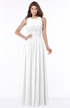 ColsBM Ayla White Elegant Zip up Chiffon Floor Length Pick up Bridesmaid Dresses