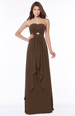 ColsBM Frida Chocolate Brown Mature A-line Bateau Sleeveless Appliques Bridesmaid Dresses