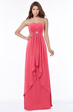 ColsBM Frida Guava Mature A-line Bateau Sleeveless Appliques Bridesmaid Dresses