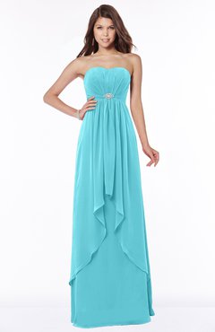 ColsBM Frida Turquoise Mature A-line Bateau Sleeveless Appliques Bridesmaid Dresses