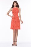ColsBM Kathryn Living Coral Sexy A-line Sleeveless Zip up Chiffon Bridesmaid Dresses