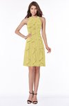 ColsBM Kathryn Misted Yellow Sexy A-line Sleeveless Zip up Chiffon Bridesmaid Dresses