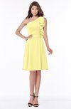 ColsBM Braylee Daffodil Mature Sleeveless Zip up Chiffon Knee Length Bridesmaid Dresses