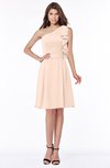 ColsBM Braylee Fresh Salmon Mature Sleeveless Zip up Chiffon Knee Length Bridesmaid Dresses