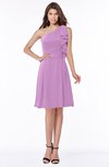 ColsBM Braylee Orchid Mature Sleeveless Zip up Chiffon Knee Length Bridesmaid Dresses