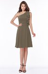 ColsBM Braylee Otter Mature Sleeveless Zip up Chiffon Knee Length Bridesmaid Dresses