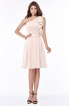 ColsBM Braylee Silver Peony Mature Sleeveless Zip up Chiffon Knee Length Bridesmaid Dresses