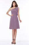 ColsBM Braylee Valerian Mature Sleeveless Zip up Chiffon Knee Length Bridesmaid Dresses