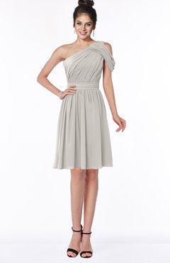 ColsBM Aiyana Hushed Violet Elegant One Shoulder Sleeveless Zip up Chiffon Ruching Bridesmaid Dresses