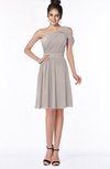 ColsBM Aiyana Mushroom Elegant One Shoulder Sleeveless Zip up Chiffon Ruching Bridesmaid Dresses