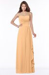ColsBM Lana Apricot Gorgeous Sleeveless Chiffon Floor Length Ruching Bridesmaid Dresses