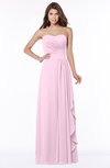 ColsBM Lana Baby Pink Gorgeous Sleeveless Chiffon Floor Length Ruching Bridesmaid Dresses