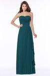 ColsBM Lana Blue Green Gorgeous Sleeveless Chiffon Floor Length Ruching Bridesmaid Dresses