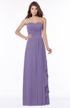 ColsBM Lana Chalk Violet Gorgeous Sleeveless Chiffon Floor Length Ruching Bridesmaid Dresses