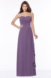 ColsBM Lana Chinese Violet Gorgeous Sleeveless Chiffon Floor Length Ruching Bridesmaid Dresses