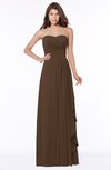 ColsBM Lana Chocolate Brown Gorgeous Sleeveless Chiffon Floor Length Ruching Bridesmaid Dresses