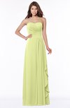 ColsBM Lana Lime Green Gorgeous Sleeveless Chiffon Floor Length Ruching Bridesmaid Dresses