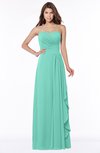 ColsBM Lana Mint Green Gorgeous Sleeveless Chiffon Floor Length Ruching Bridesmaid Dresses