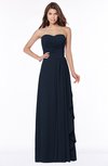 ColsBM Lana Navy Blue Gorgeous Sleeveless Chiffon Floor Length Ruching Bridesmaid Dresses