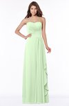 ColsBM Lana Pale Green Gorgeous Sleeveless Chiffon Floor Length Ruching Bridesmaid Dresses