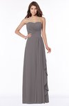 ColsBM Lana Ridge Grey Gorgeous Sleeveless Chiffon Floor Length Ruching Bridesmaid Dresses