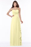 ColsBM Lana Soft Yellow Gorgeous Sleeveless Chiffon Floor Length Ruching Bridesmaid Dresses
