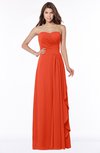 ColsBM Lana Tangerine Tango Gorgeous Sleeveless Chiffon Floor Length Ruching Bridesmaid Dresses