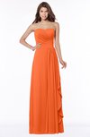 ColsBM Lana Tangerine Gorgeous Sleeveless Chiffon Floor Length Ruching Bridesmaid Dresses