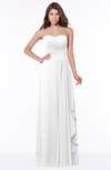 ColsBM Lana White Gorgeous Sleeveless Chiffon Floor Length Ruching Bridesmaid Dresses