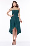ColsBM Anahi Blue Green Gorgeous A-line Strapless Half Backless Ruching Bridesmaid Dresses