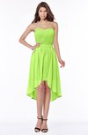 ColsBM Anahi Bright Green Gorgeous A-line Strapless Half Backless Ruching Bridesmaid Dresses