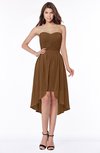 ColsBM Anahi Brown Gorgeous A-line Strapless Half Backless Ruching Bridesmaid Dresses