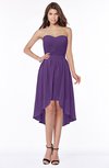 ColsBM Anahi Dark Purple Gorgeous A-line Strapless Half Backless Ruching Bridesmaid Dresses