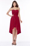 ColsBM Anahi Dark Red Gorgeous A-line Strapless Half Backless Ruching Bridesmaid Dresses