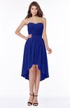 ColsBM Anahi Electric Blue Gorgeous A-line Strapless Half Backless Ruching Bridesmaid Dresses
