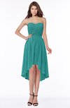 ColsBM Anahi Emerald Green Gorgeous A-line Strapless Half Backless Ruching Bridesmaid Dresses