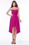 ColsBM Anahi Hot Pink Gorgeous A-line Strapless Half Backless Ruching Bridesmaid Dresses