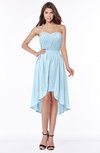 ColsBM Anahi Ice Blue Gorgeous A-line Strapless Half Backless Ruching Bridesmaid Dresses