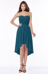 ColsBM Anahi Moroccan Blue Gorgeous A-line Strapless Half Backless Ruching Bridesmaid Dresses