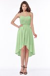 ColsBM Anahi Sage Green Gorgeous A-line Strapless Half Backless Ruching Bridesmaid Dresses