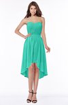 ColsBM Anahi Viridian Green Gorgeous A-line Strapless Half Backless Ruching Bridesmaid Dresses