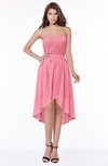 ColsBM Anahi Watermelon Gorgeous A-line Strapless Half Backless Ruching Bridesmaid Dresses