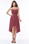 ColsBM Anahi Wine Gorgeous A-line Strapless Half Backless Ruching Bridesmaid Dresses