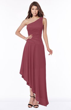 ColsBM Maggie Wine Luxury A-line Zip up Chiffon Floor Length Ruching Bridesmaid Dresses
